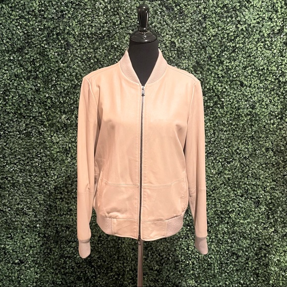 Vince leather bomber jacket - tan - Picture 2 of 14